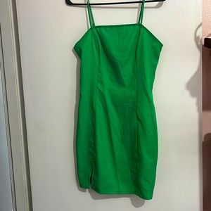 Green mini dress